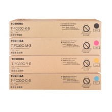 东芝（TOSHIBA）2051C墨粉2550C碳粉2551C粉盒2050C硒鼓T-FC30C原装墨盒 T-FC30C-C-S 青色 低容量 70克